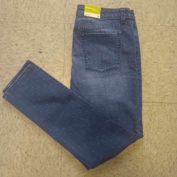 NWT! Plus Size Merona Modern Fit Mid Rise Polka-Dot Skinny Jeans, Size: … - Picture 16 of 16